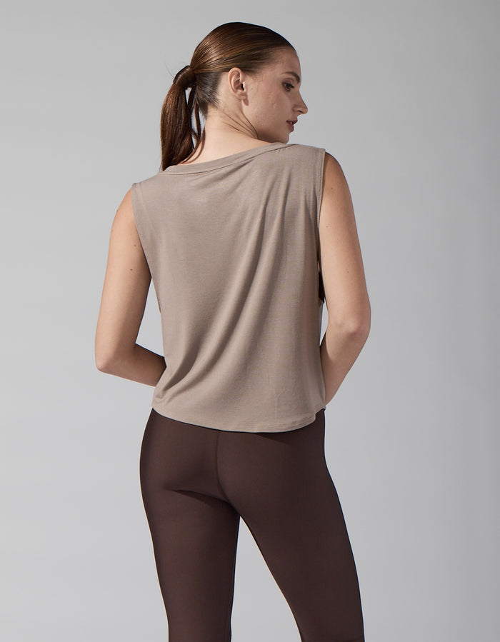 Heroine Sport Jersey Base Tank [Taupe]
