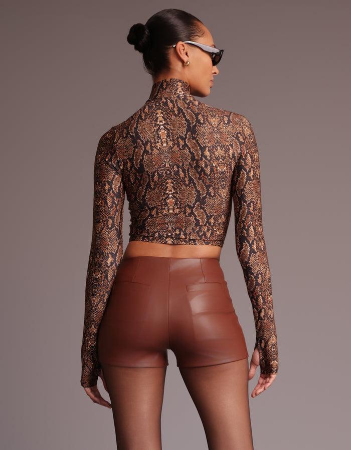 Heroine Sport L/S MOCK NECK TOP [Desert Python]