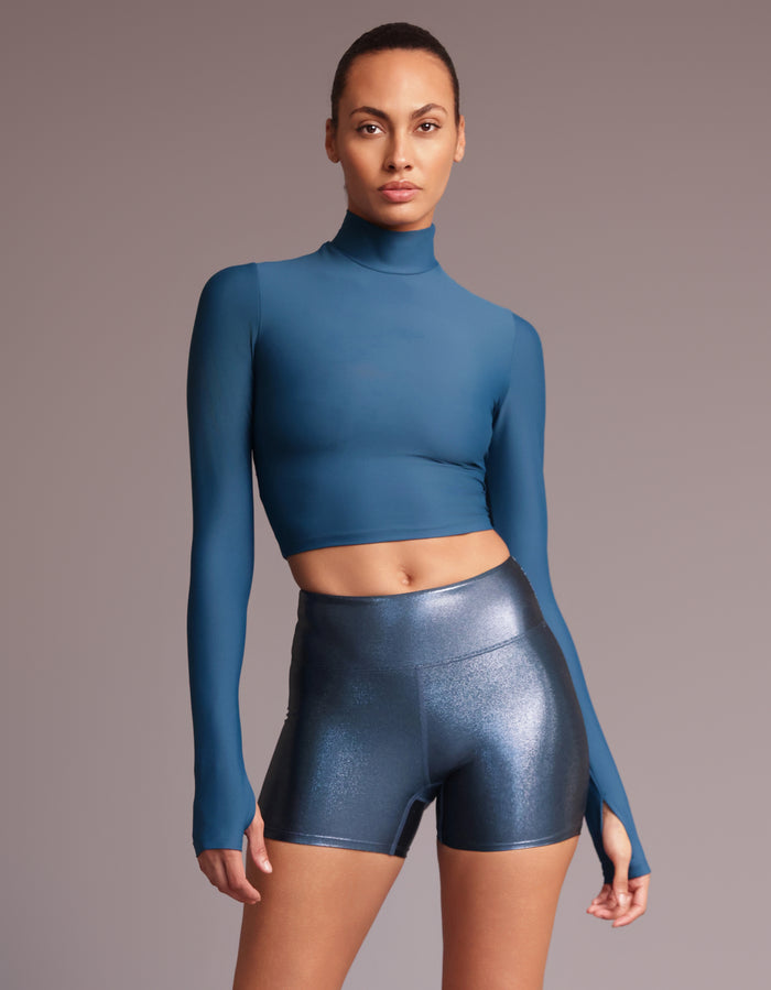 Heroine Sport L/S MOCK NECK TOP [TEAL]