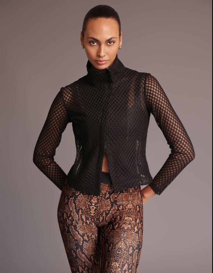 Heroine Sport MESH BIKER JACKET [BLACK]