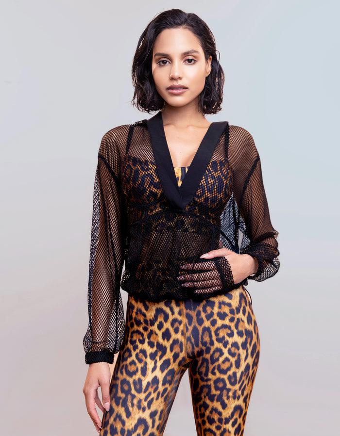 Heroine Sport Mesh Pullover [Black]