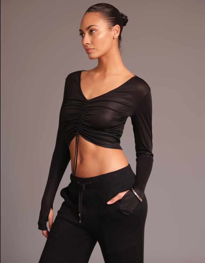 Heroine Sport RUCHED TOP [Onyx]