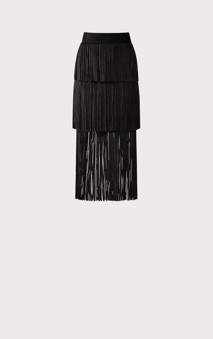Hérve Léger FRINGE SKIRT BLACK