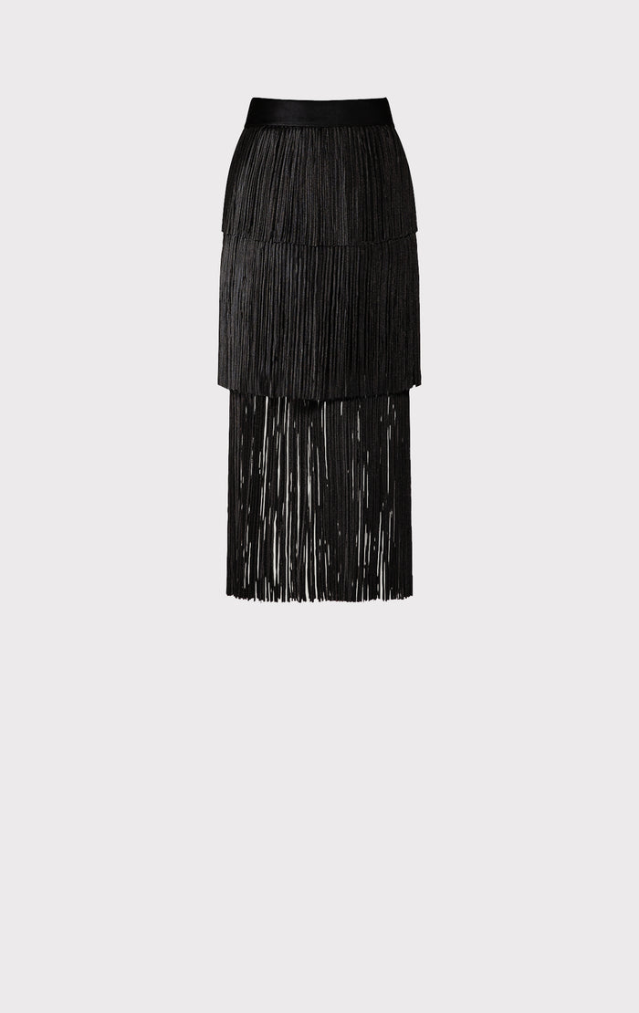 Hérve Léger FRINGE SKIRT BLACK