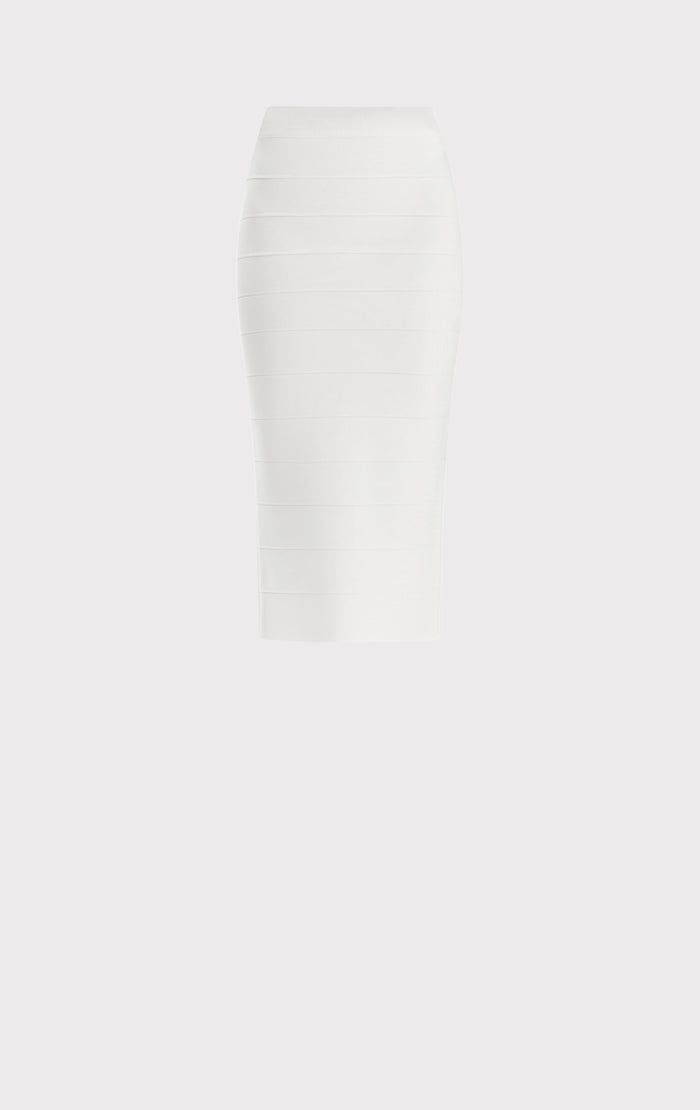 Hérve Léger ICON BANDAGE PENCIL SKIRT ALABASTER