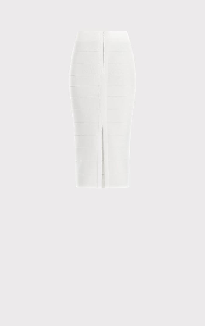 Hérve Léger ICON BANDAGE PENCIL SKIRT ALABASTER