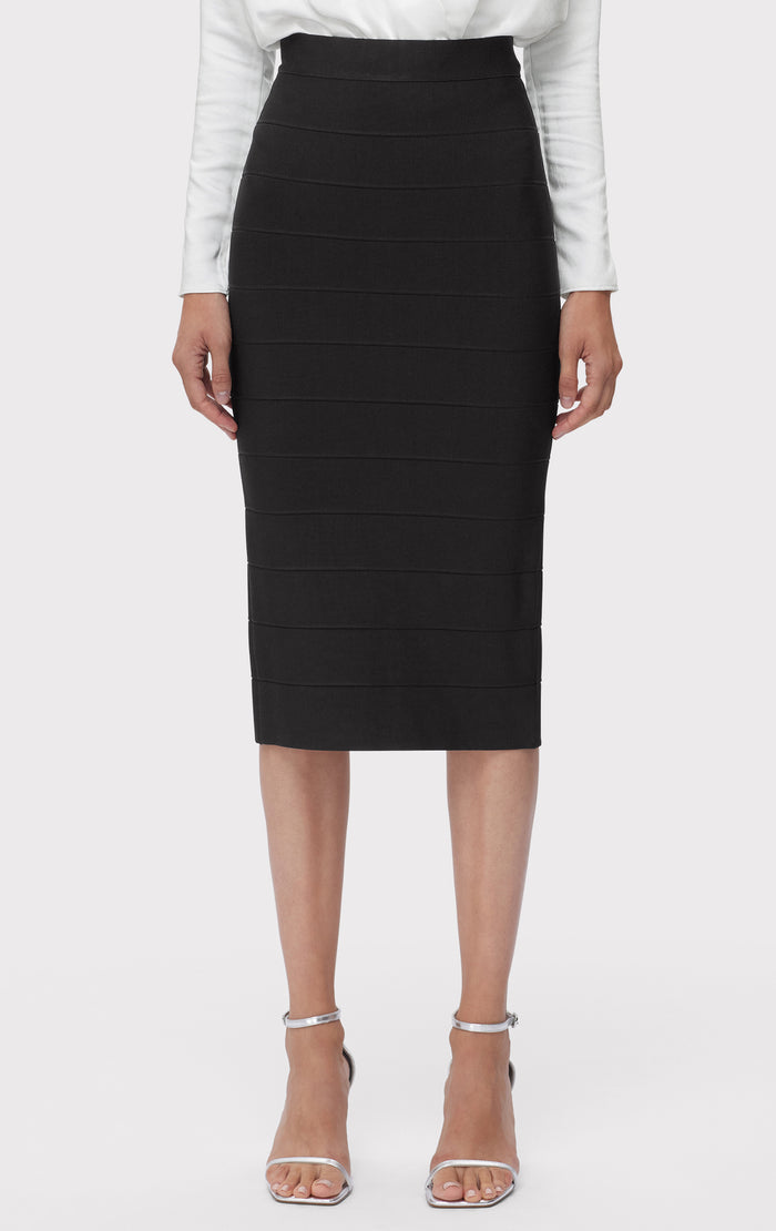 hérve léger ICON BANDAGE PENCIL SKIRT BLACK