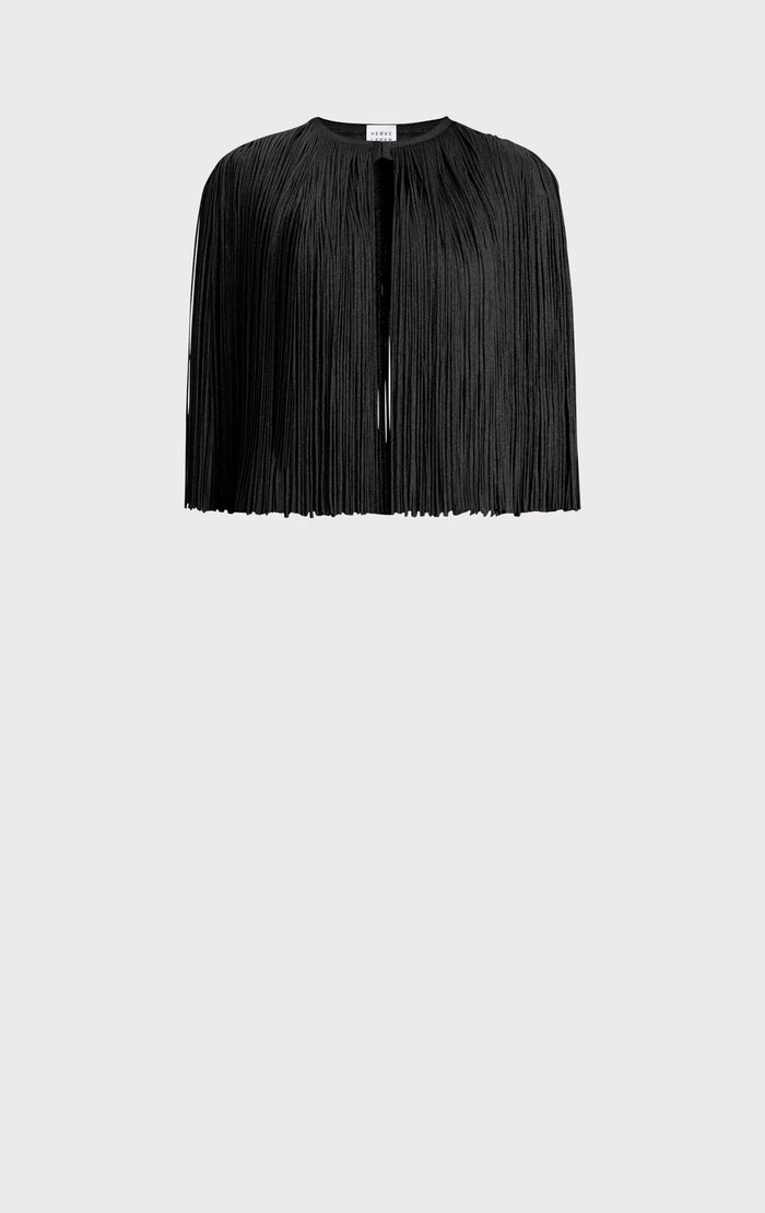 Hérve Léger ICON FRINGE CAPE BLACK