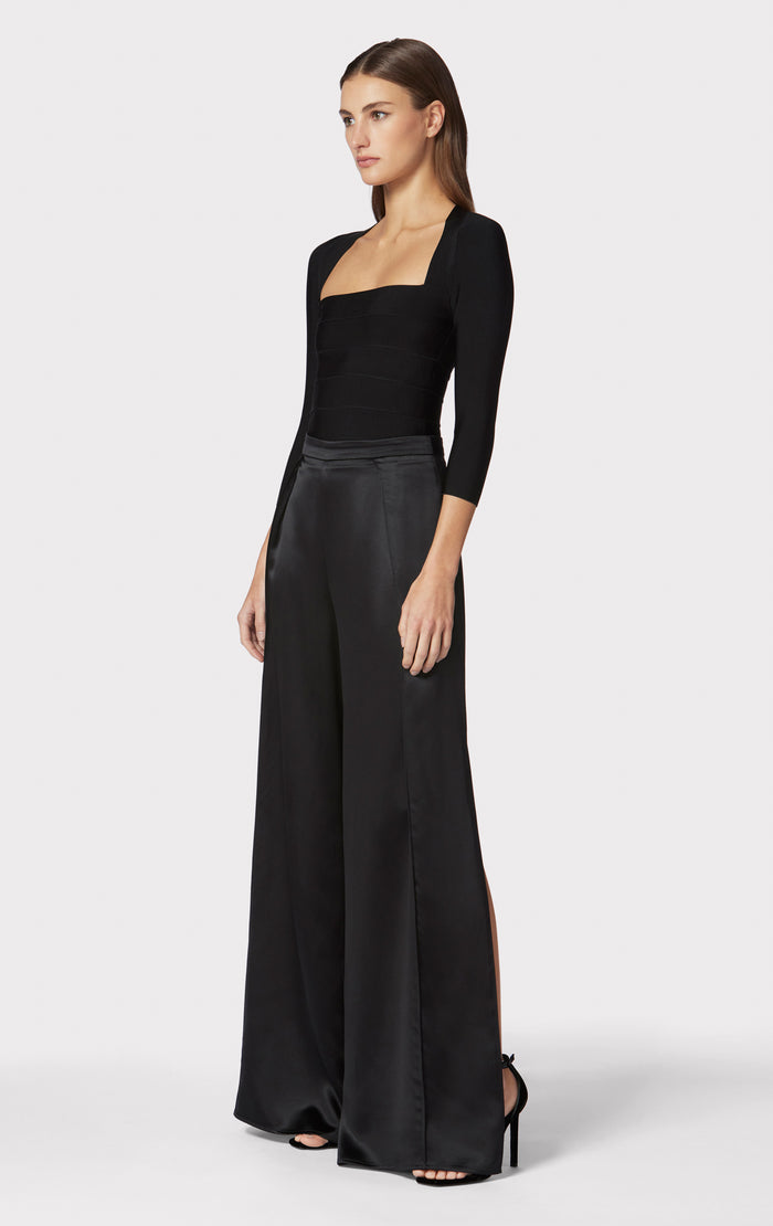 Hérve Léger ICON SQUARE NECK TOP BLACK