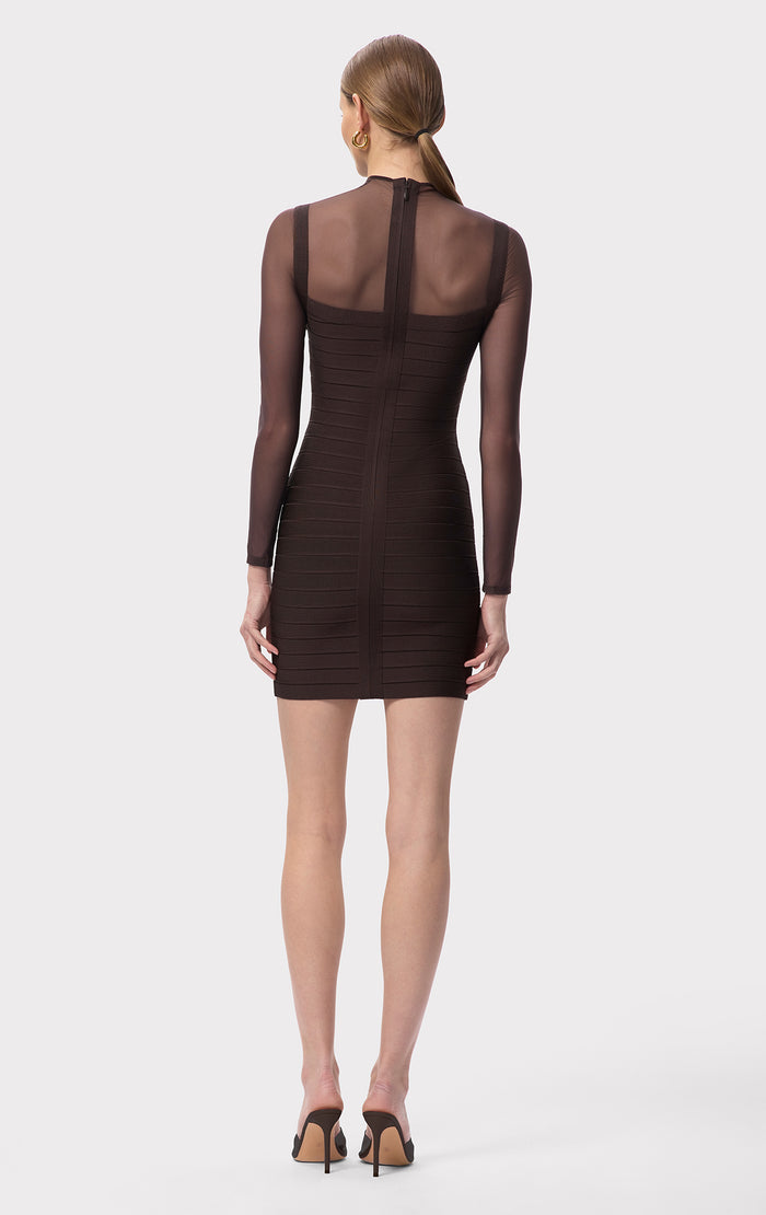 Hérve Léger THE AMY DRESS WALNUT