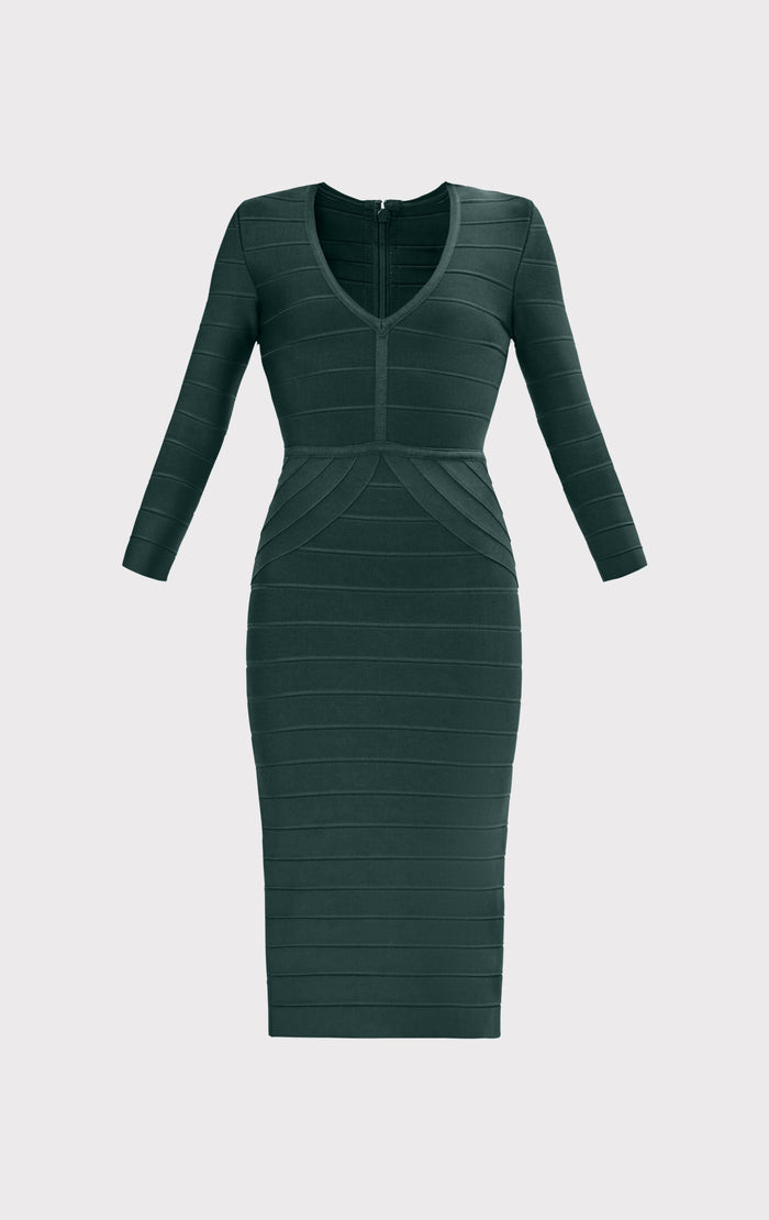 Hérve Léger THE ATHENA DRESS VIRIDIAN