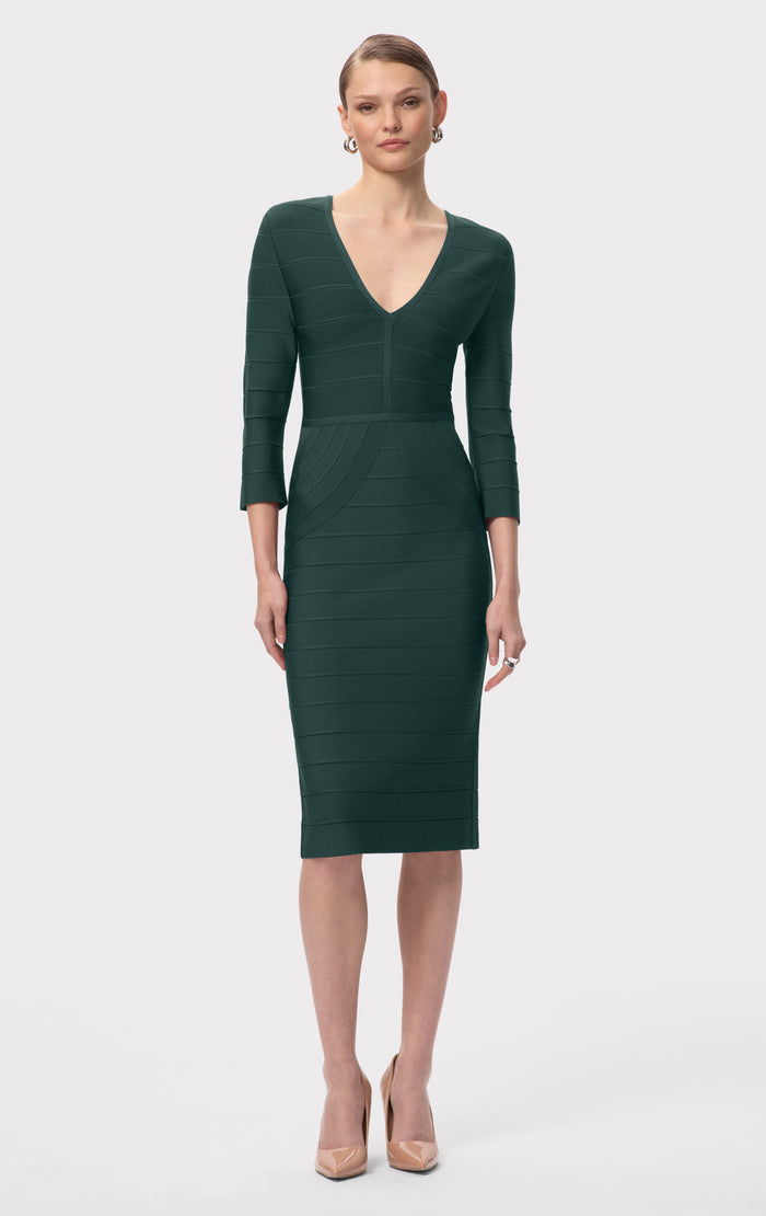 Hérve Léger THE ATHENA DRESS VIRIDIAN