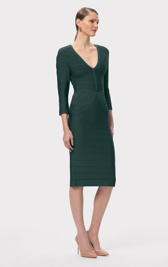 Hérve Léger THE ATHENA DRESS VIRIDIAN