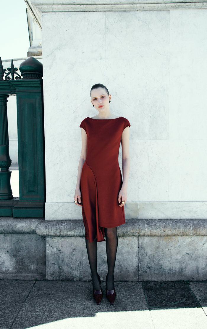 hérve léger THE BETHANY DRESS CABERNET