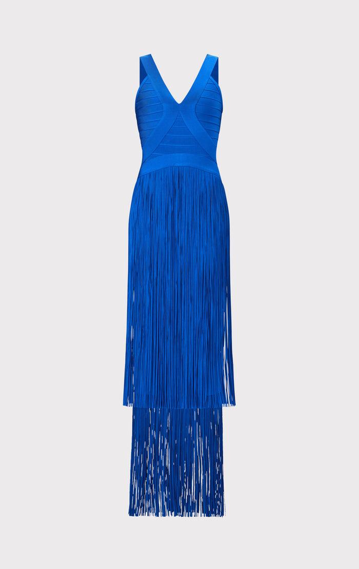 Hérve Léger THE BRIGITTE GOWN BRIGHT BLUE