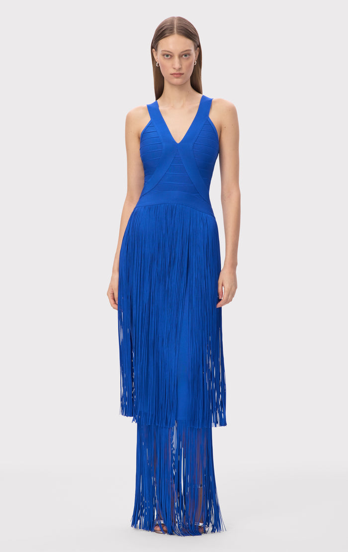 hérve léger THE BRIGITTE GOWN BRIGHT BLUE