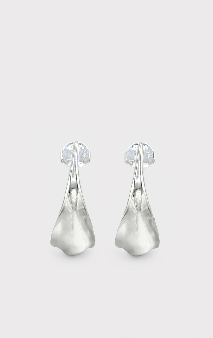 Hérve Léger THE CLARKE EARRINGS METALLIC SILVER