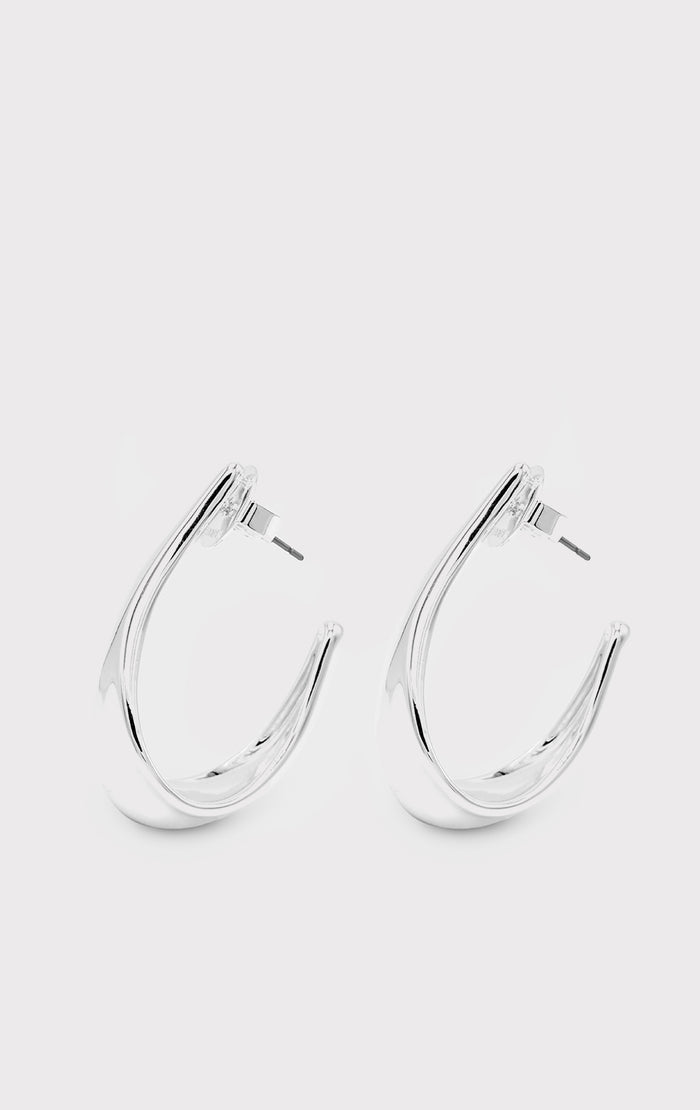 Hérve Léger THE CLARKE EARRINGS METALLIC SILVER