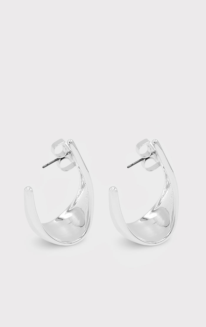 Hérve Léger THE CLARKE EARRINGS METALLIC SILVER