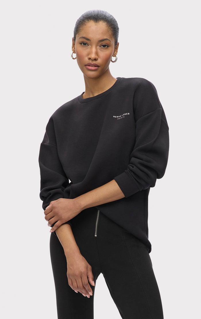 Hérve Léger THE COLBY SWEATSHIRT BLACK