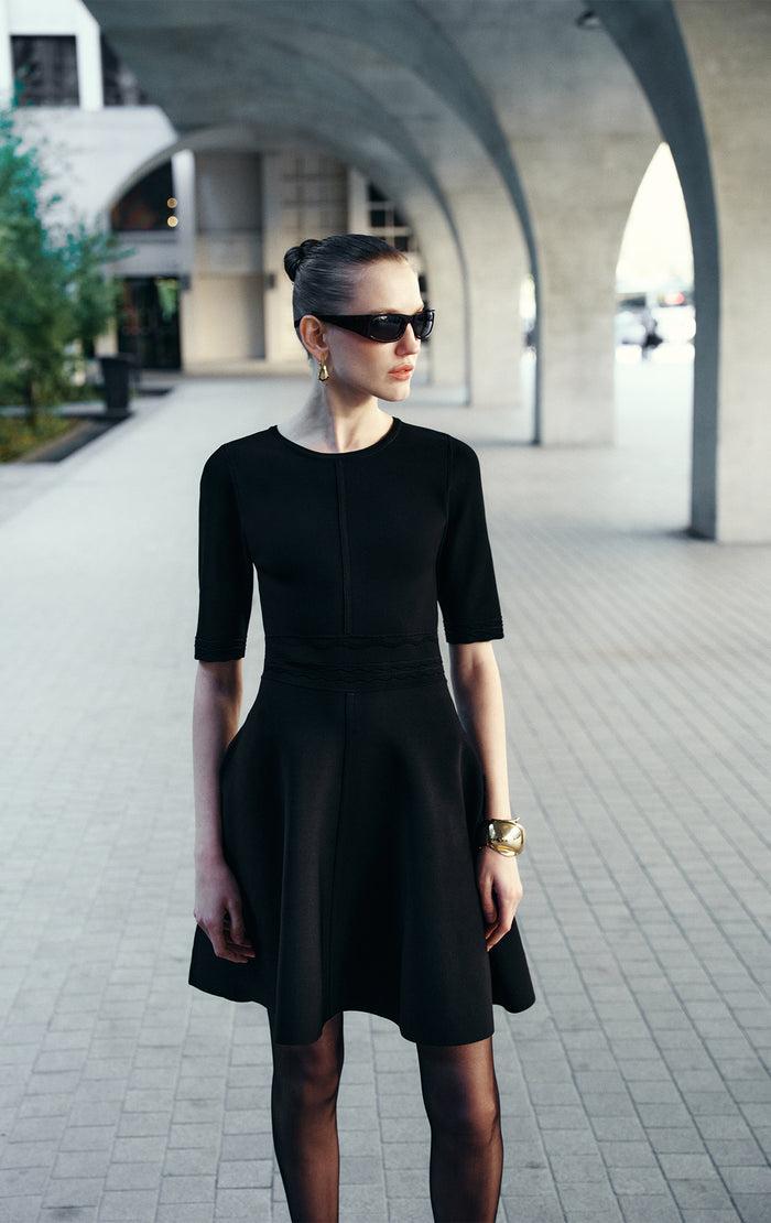 hérve léger THE EDEN DRESS BLACK
