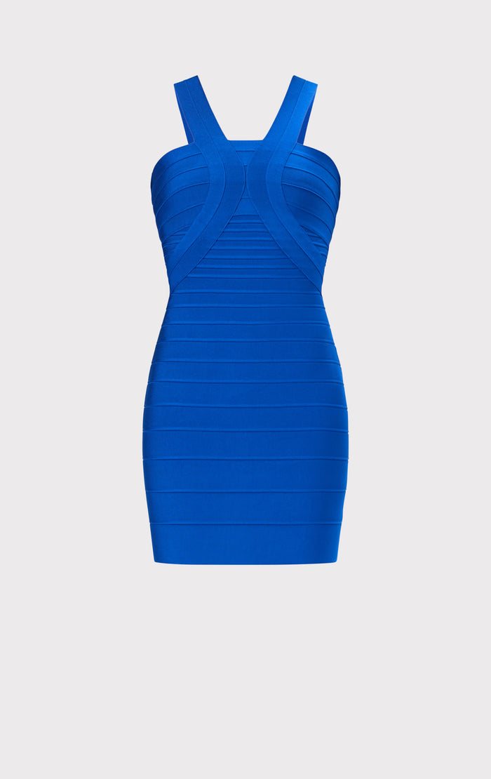 Hérve Léger THE ELISE DRESS BRIGHT BLUE