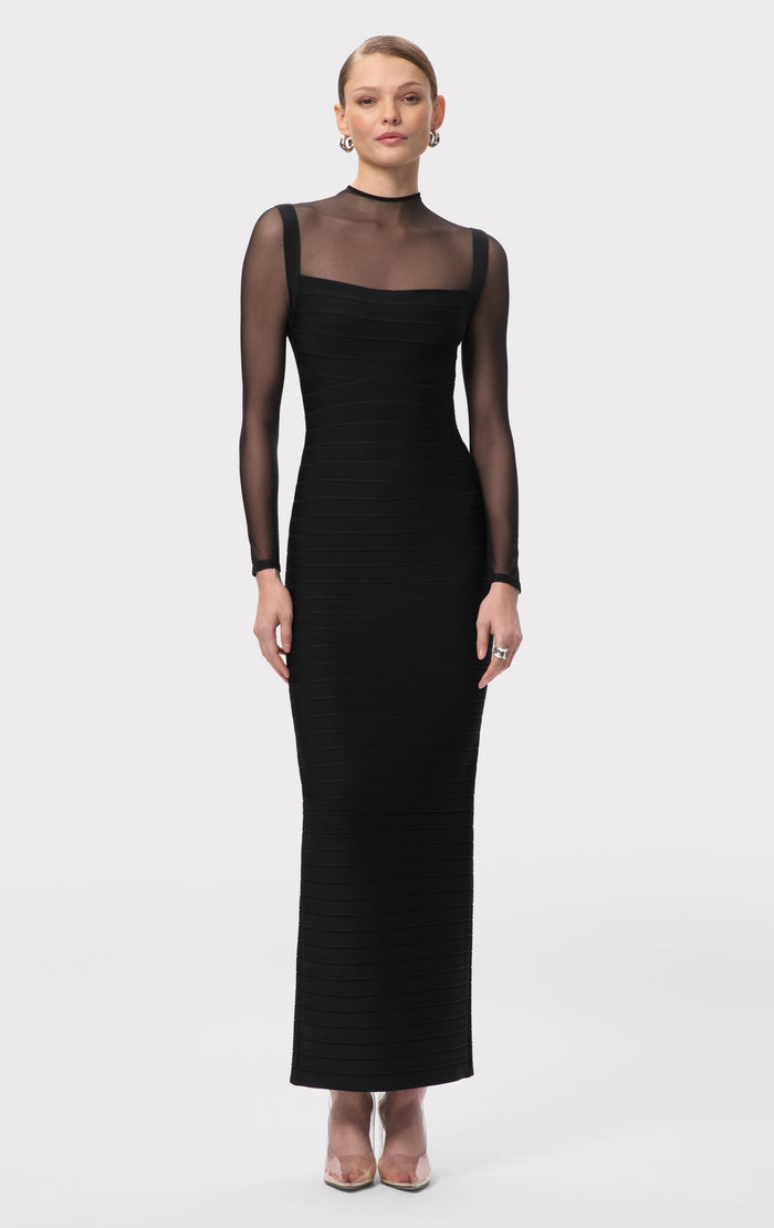 hérve léger THE ELLA GOWN BLACK