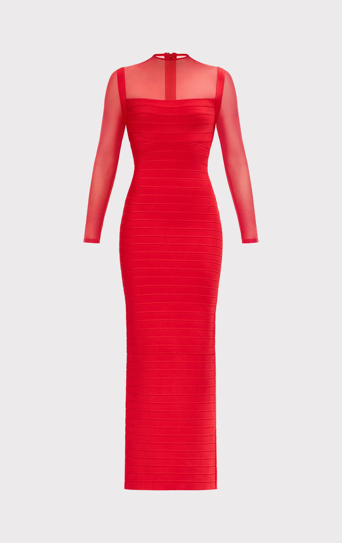 Hérve Léger THE ELLA GOWN CHILI