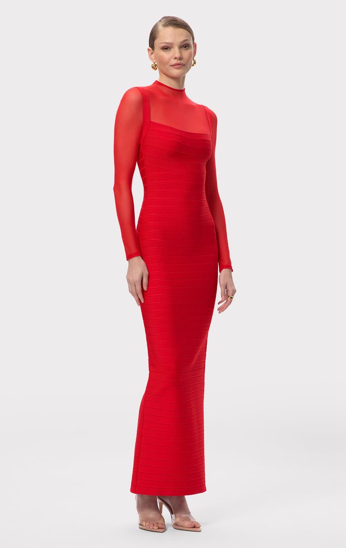 Hérve Léger THE ELLA GOWN CHILI