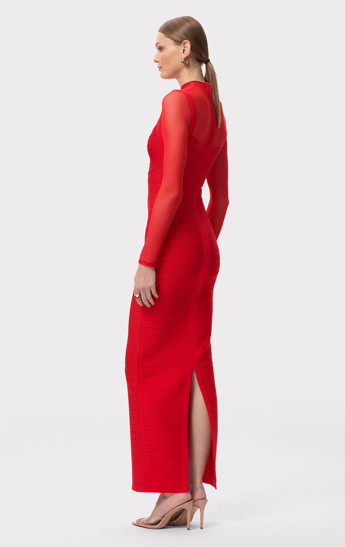 Hérve Léger THE ELLA GOWN CHILI