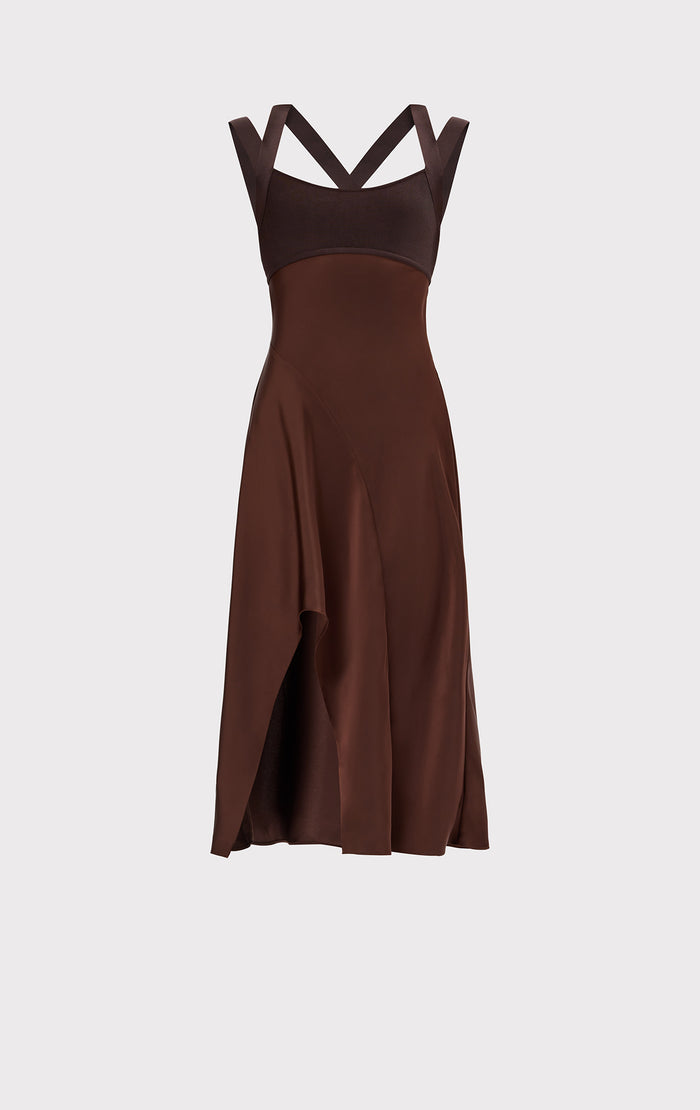 Hérve Léger THE ELODIE DRESS WALNUT