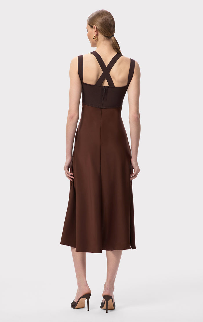 Hérve Léger THE ELODIE DRESS WALNUT
