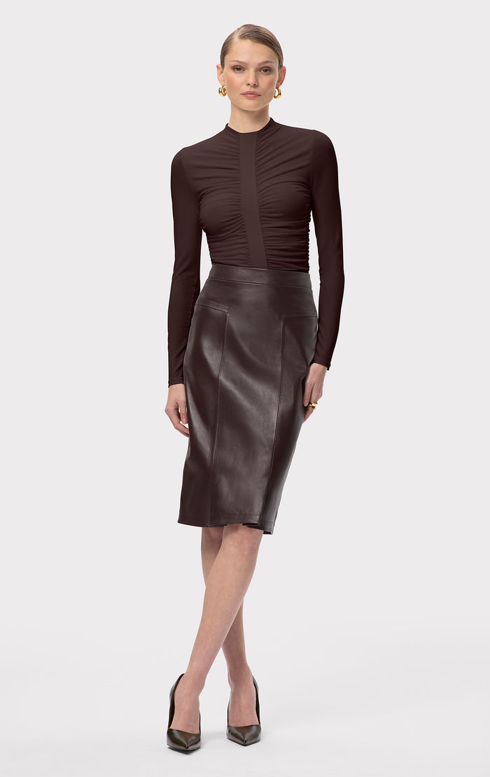 Hérve Léger THE ESTELLA SKIRT WALNUT