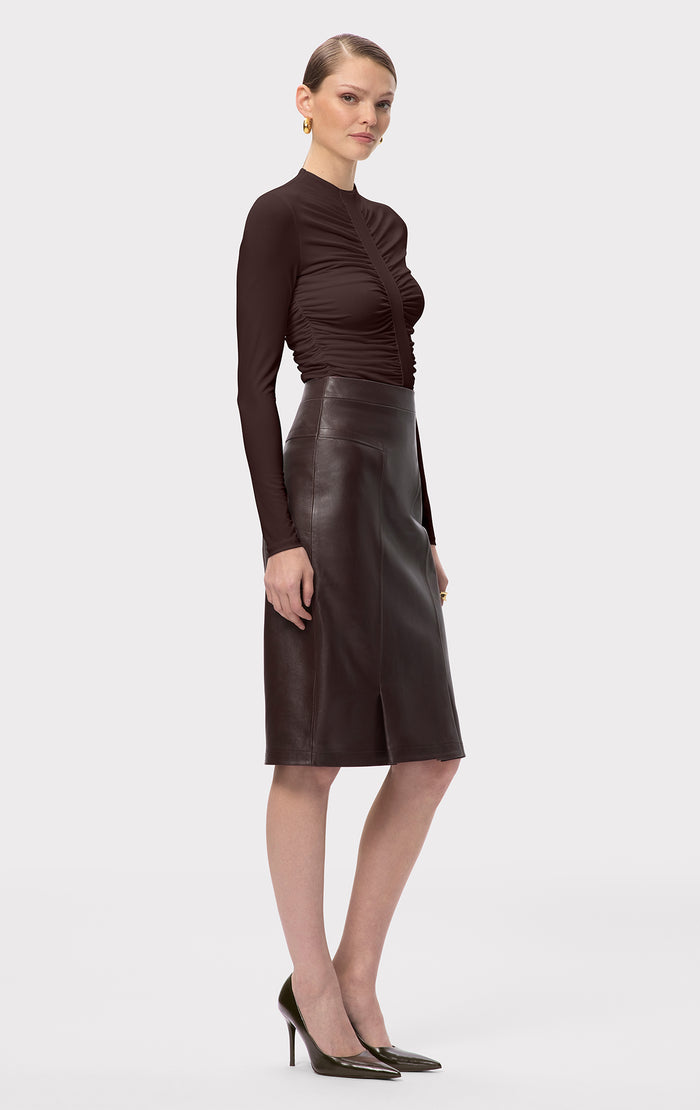 Hérve Léger THE ESTELLA SKIRT WALNUT