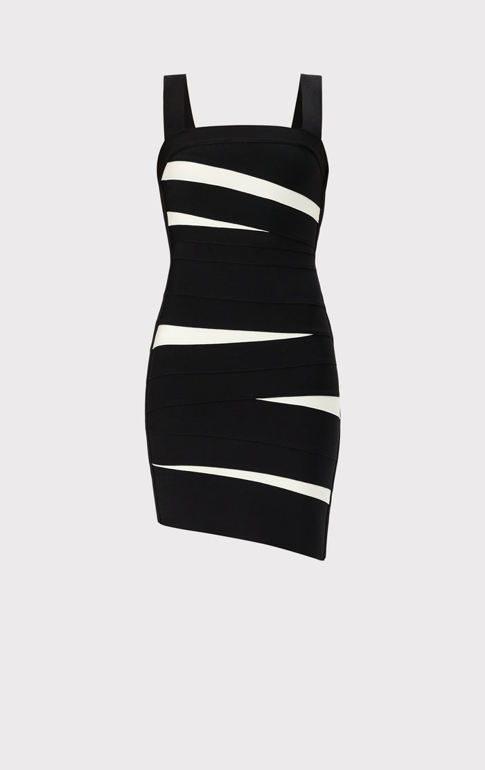 Hérve Léger THE EVE DRESS BLK ALAB CMB