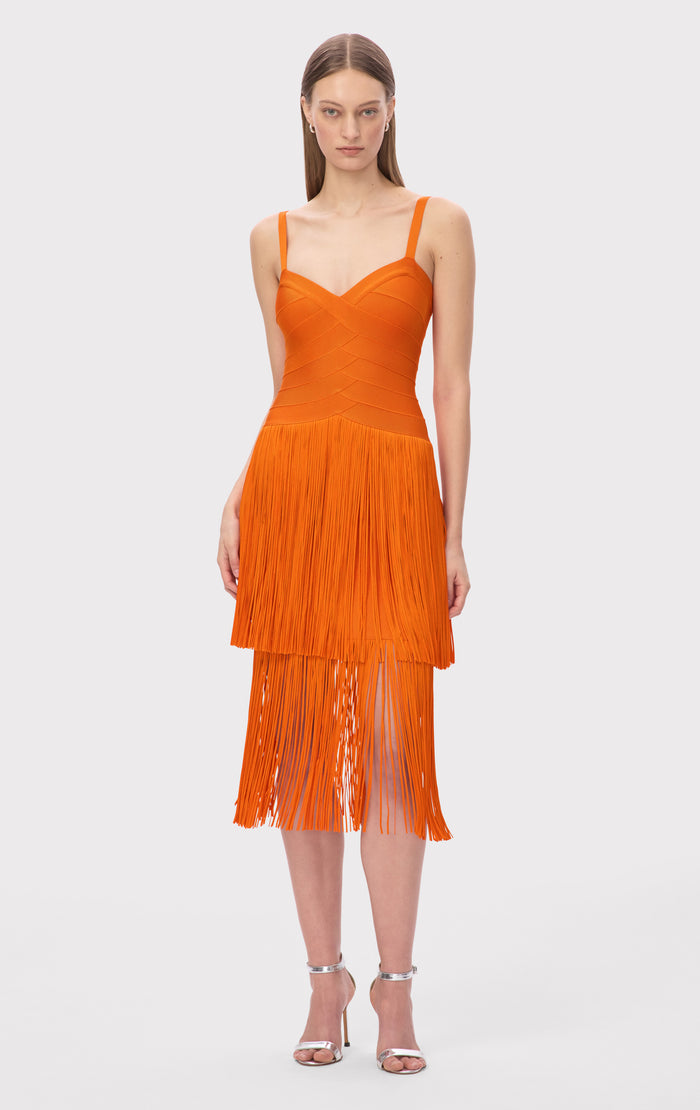 hérve léger THE GEORGIA DRESS SUNSET