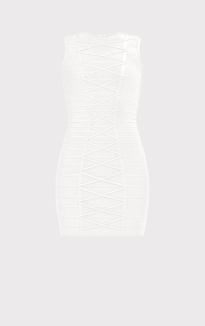 Hérve Léger THE JULIE DRESS ALABASTER