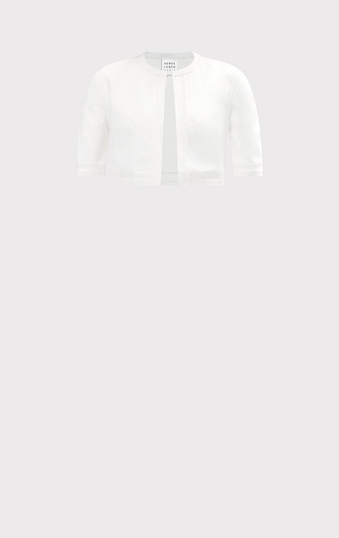 Hérve Léger THE MARIE BOLERO ALABASTER