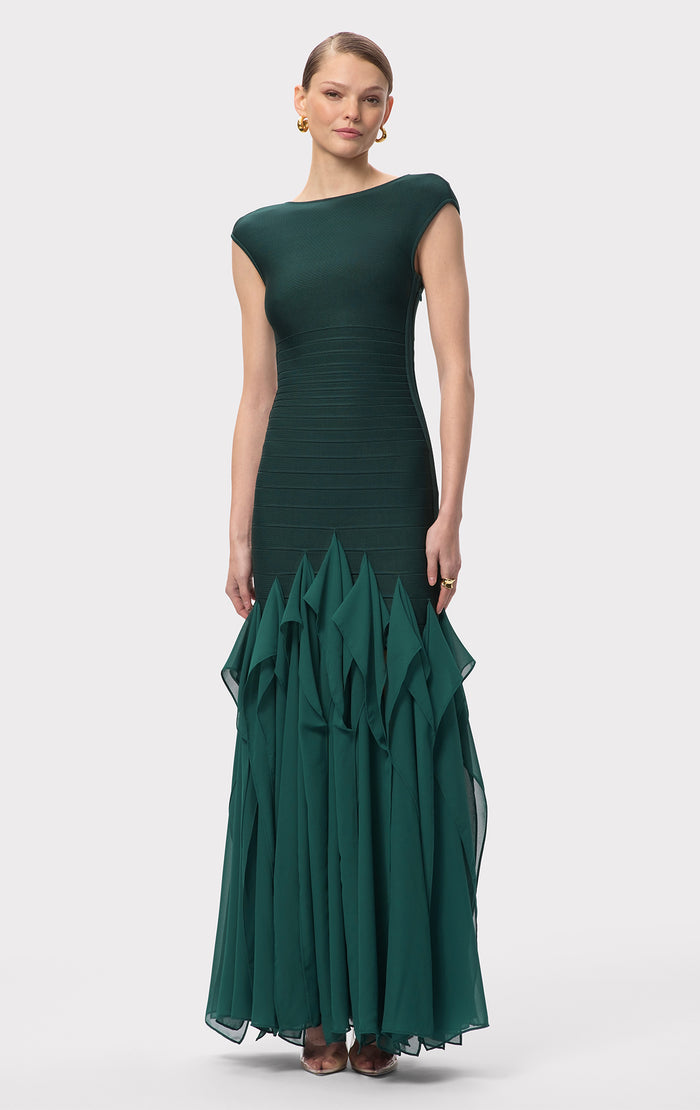 hérve léger THE MYA GOWN VIRIDIAN