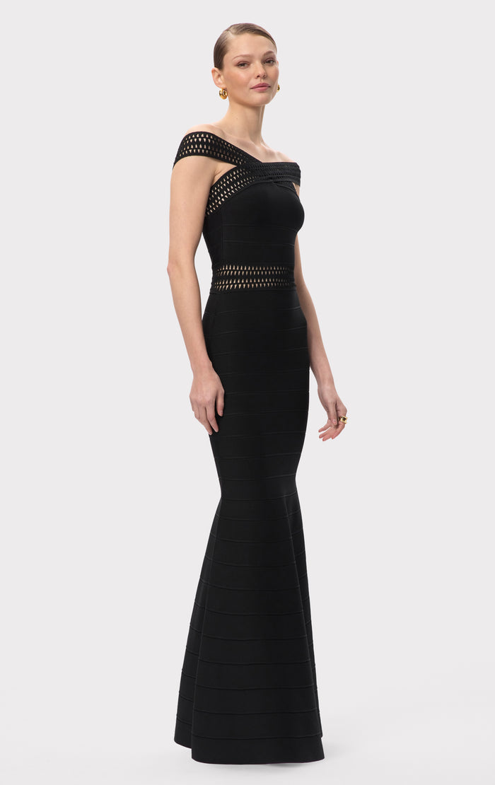 Hérve Léger THE OCTAVIA GOWN BLACK