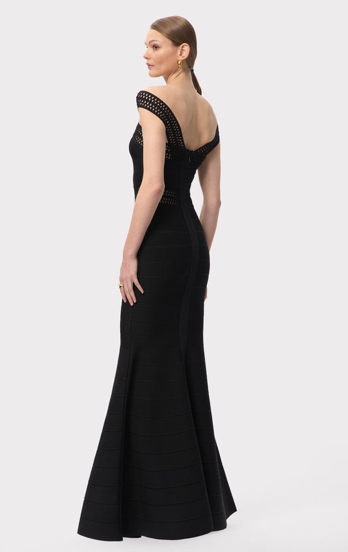 Hérve Léger THE OCTAVIA GOWN BLACK