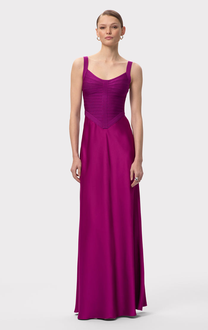 Hérve Léger THE SAMANTHA GOWN VERBENA