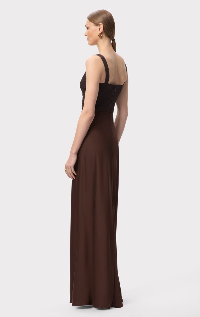 Hérve Léger THE SAMANTHA GOWN WALNUT