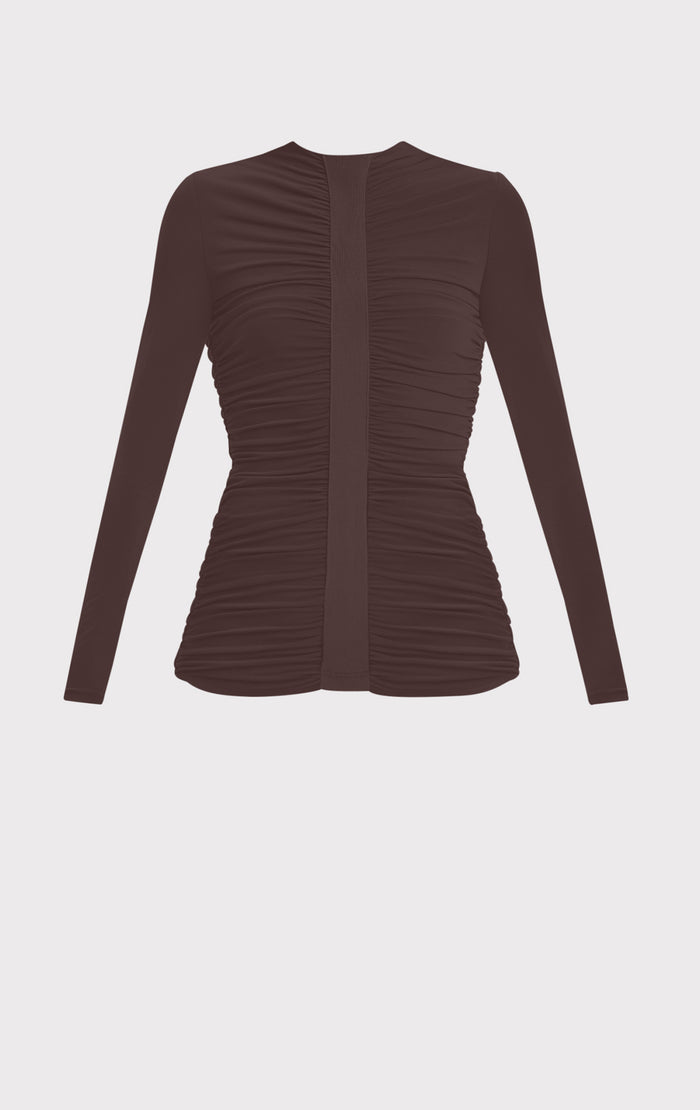 Hérve Léger THE VERONICA TOP WALNUT