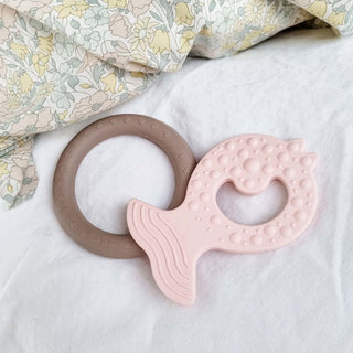 Hevea Fish Teether & Kawan Teether Ring In Natural Rubber Two-Pack