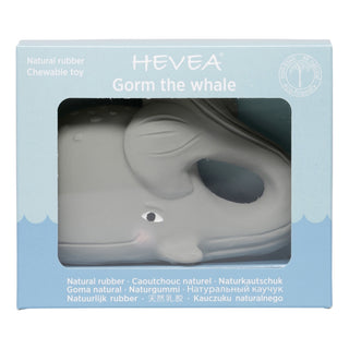 hevea Gorm Whale Teether in Natural Rubber