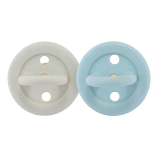 Hevea Natural Rubber BumiBébé Pacifier ROUND Newborn 0+ Months Two-Pack - Round 0-3 Months