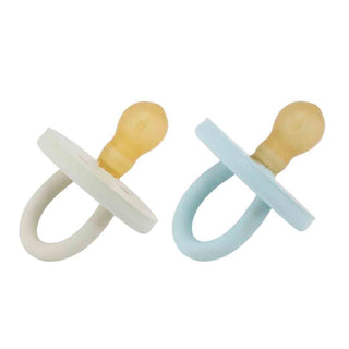 Hevea Natural Rubber BumiBébé Pacifier ROUND Newborn 0+ Months Two-Pack - Round 0-3 Months