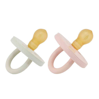 hevea Natural Rubber BumiBébé Pacifier ROUND Newborn 0+ Months Two-Pack - Round 0-3 months