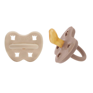 Hevea Natural Rubber Pacifier ORTHODONTIC 3-36 Months Two-Pack - Round 3-36 Months